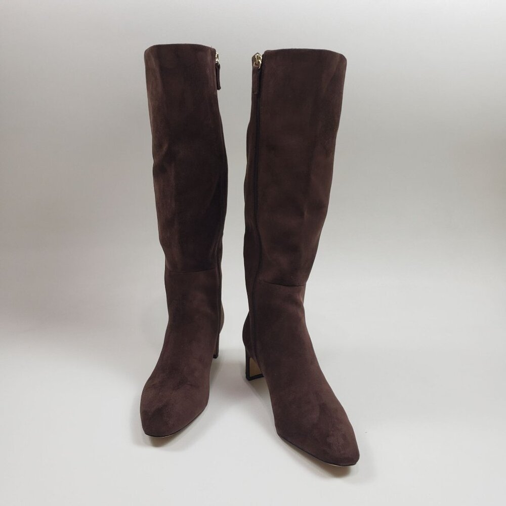 J.Crew Factory Sueded Snip-Toe Tall Boots Women's Size 9M Dark Walnut - Picture 2 of 16